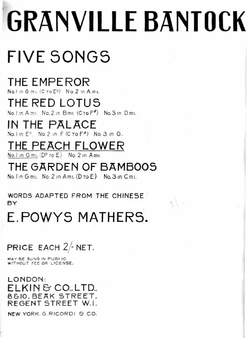 First page of 5 Songs