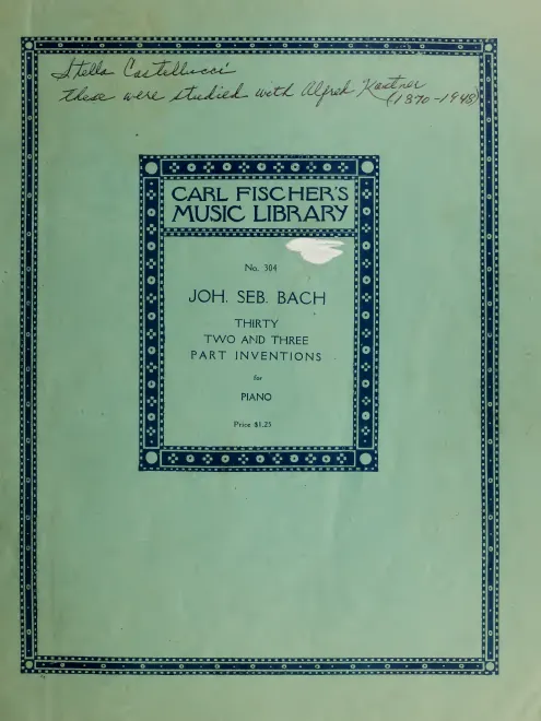 First page of Inventions and Sinfonias