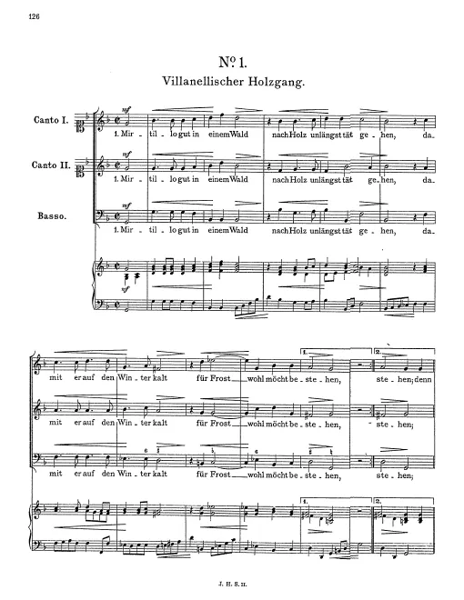 First page of Villanellischer Holzgang