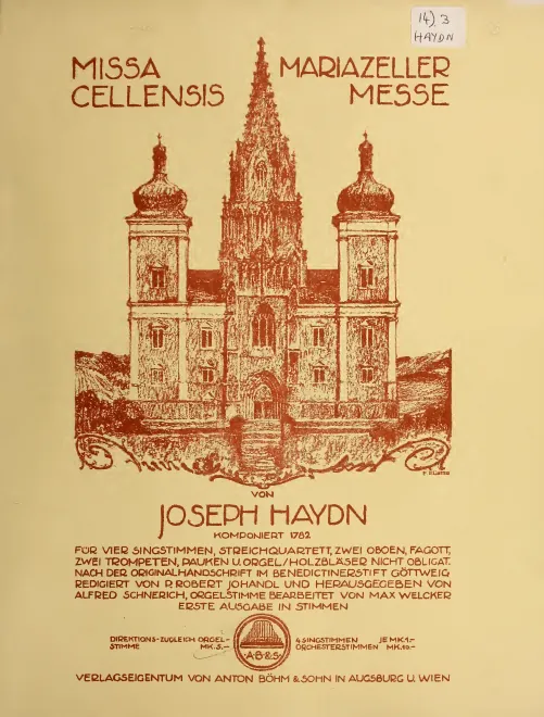 First page of Missa Cellensis