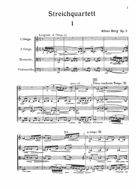 First page of String Quartet