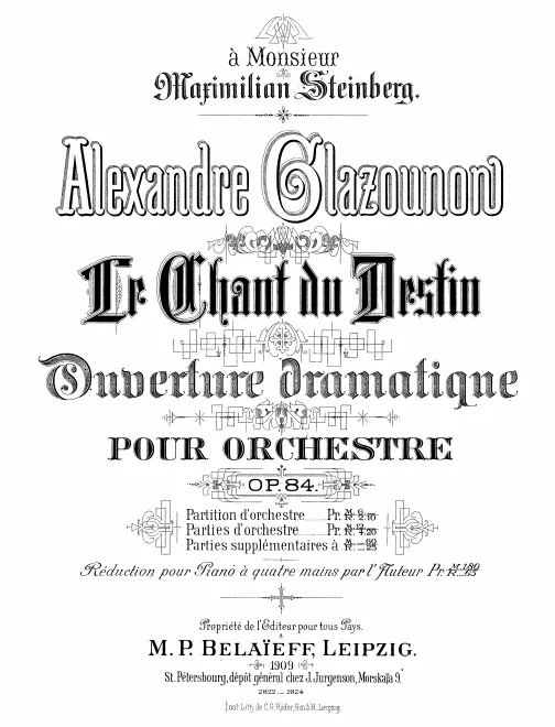 First page of Le chant du destin