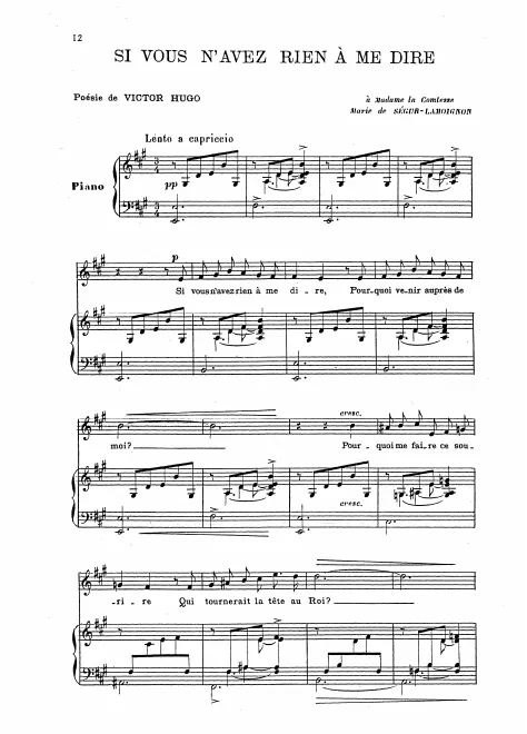 First page of Si vous n’ avez rien à me dire