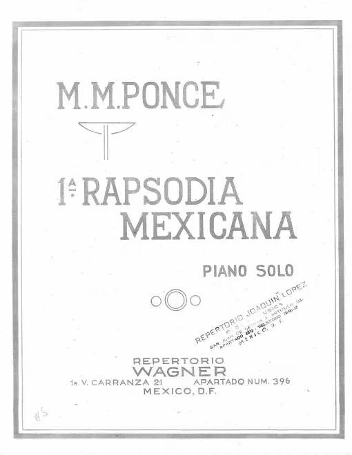 First page of Rapsodia mexicana Nº1