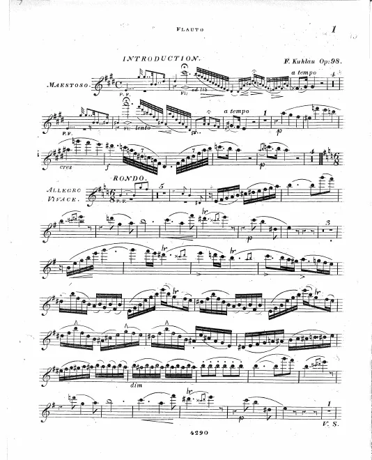 First page of Introduction and Rondo on 'Le Colporteur', Op.98a