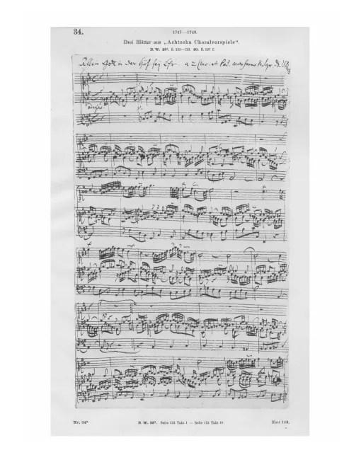 First page of Eighteen Chorale Preludes