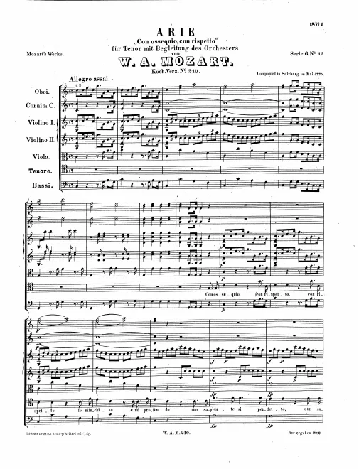 First page of Con ossequio, con rispetto