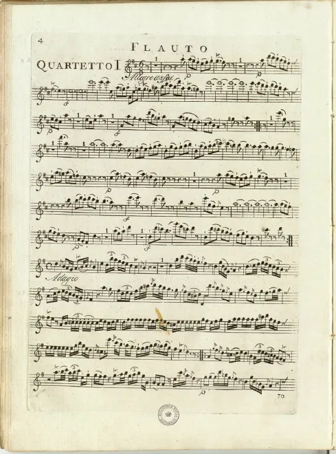 First page of Divertimento in D major, Hob.II:D9