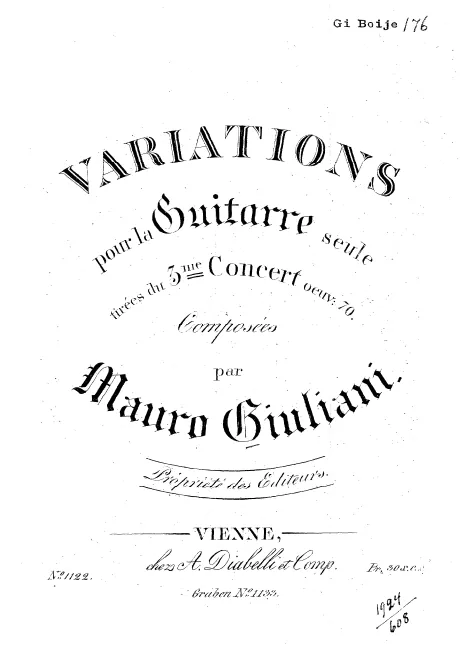 First page of Variations