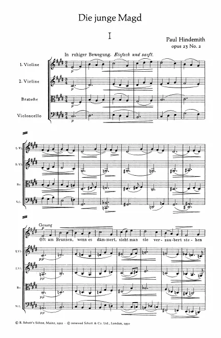 First page of Die junge Magd