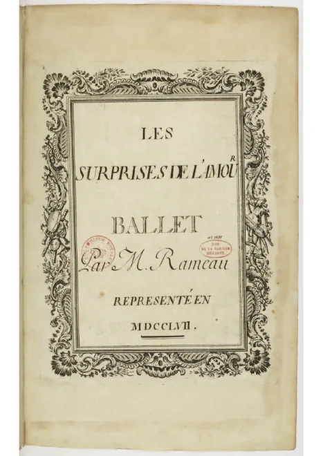 First page of Les Surprises de l'Amour