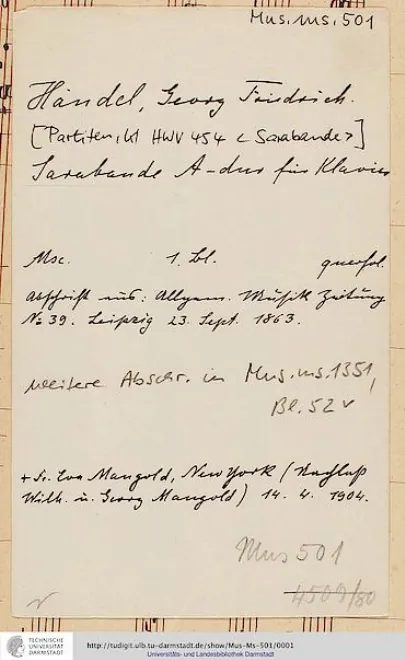 First page of Suite in A major