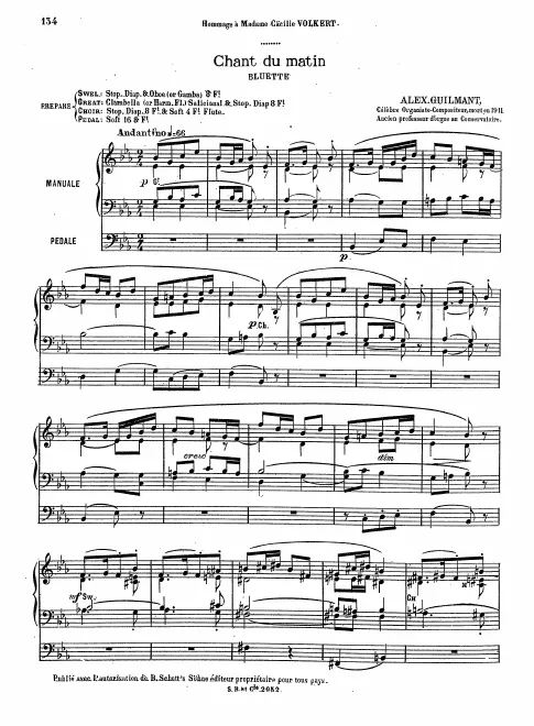 First page of Chant du matin