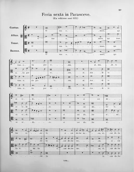 First page of O vos omnes, qui transitis per viam