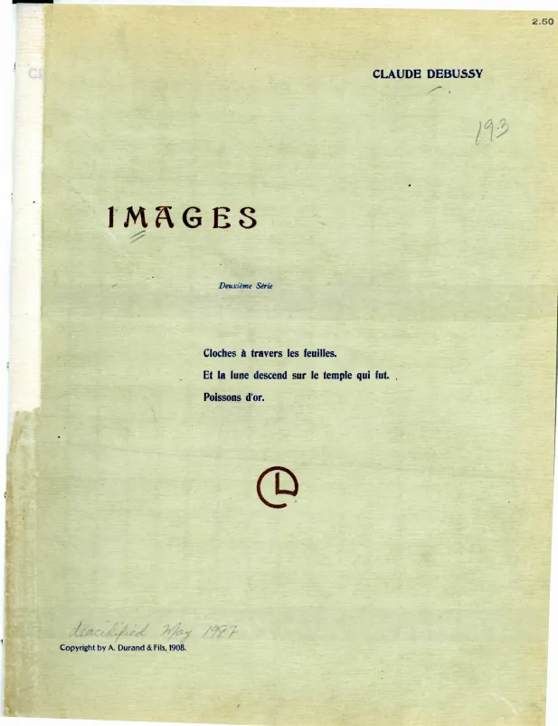 First page of Images (Deuxième Série)