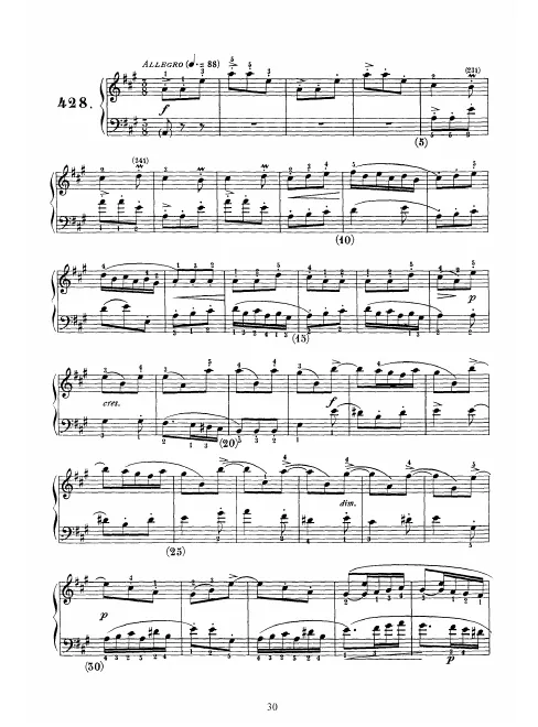 First page of Keyboard Sonata in A major