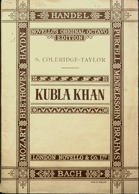 First page of Kubla Khan