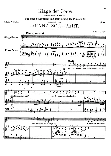 First page of Klage der Ceres