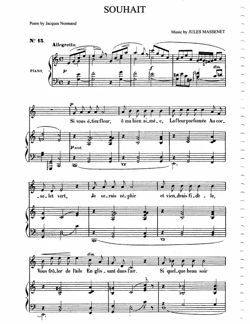 First page of Souhait
