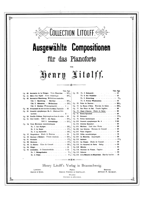 First page of Chant d'amour