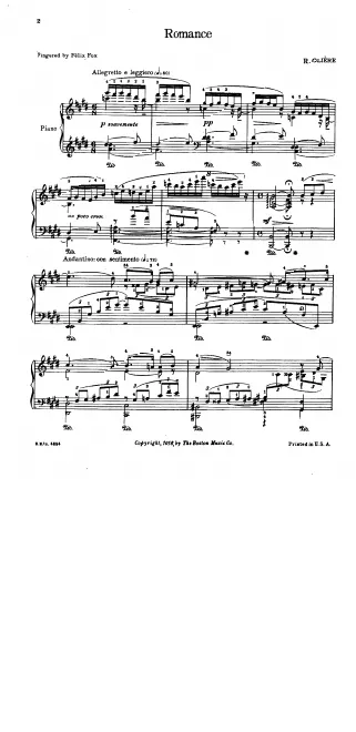 First page of 2 Pieces for Piano