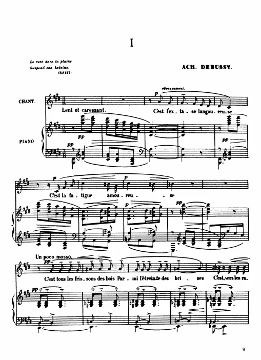 First page of Ariettes oubliées