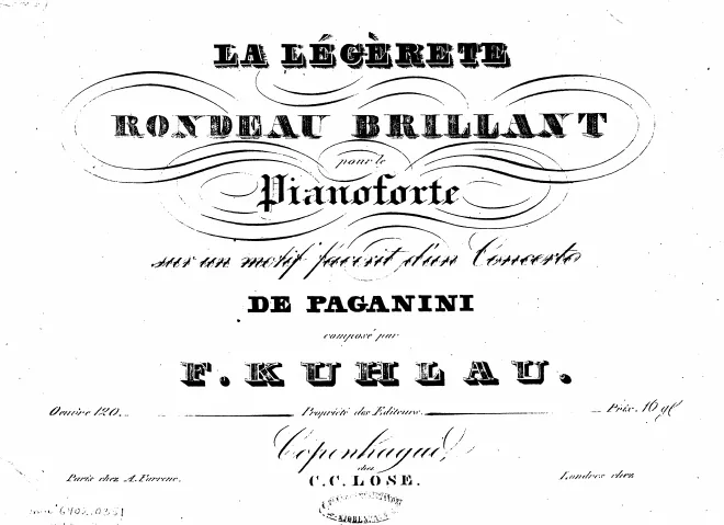 First page of La légèrete, rondeau brillant
