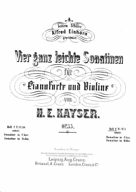 First page of 4 Ganz leichte Sonatinen