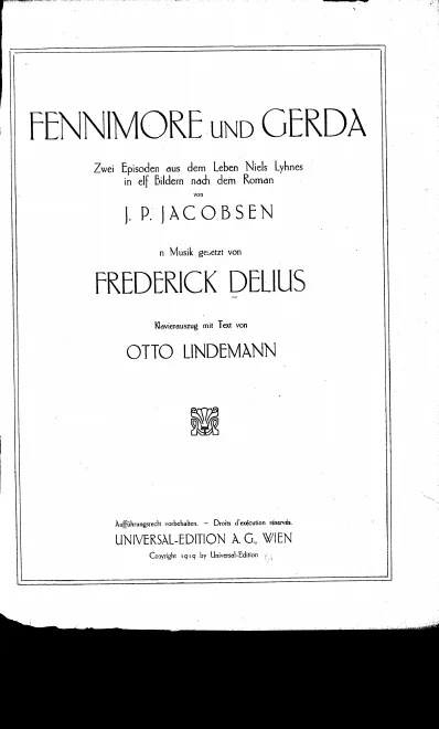 First page of Fennimore and Gerda