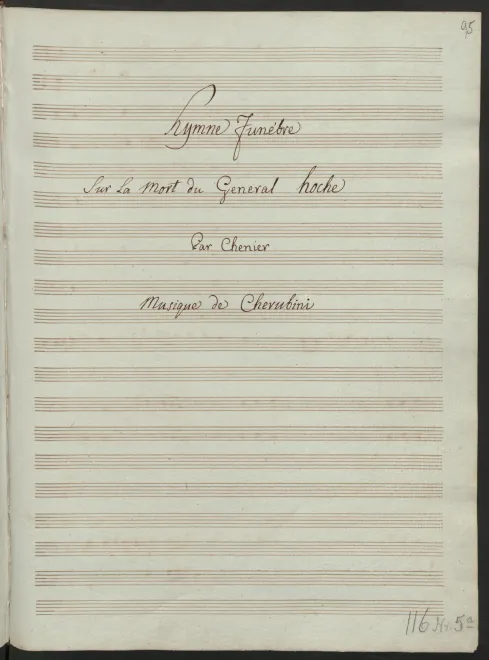 First page of Hymne funèbre sur la mort du Général Hoche