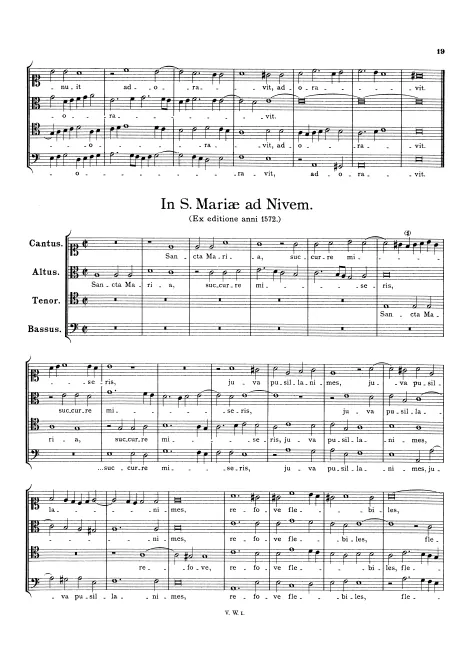 First page of Sancta Maria succurre miseris