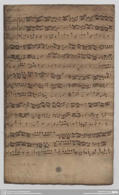 First page of Trio Sonata
