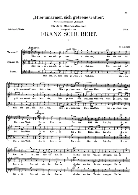 First page of Hier umarmen sich getreue Gatten