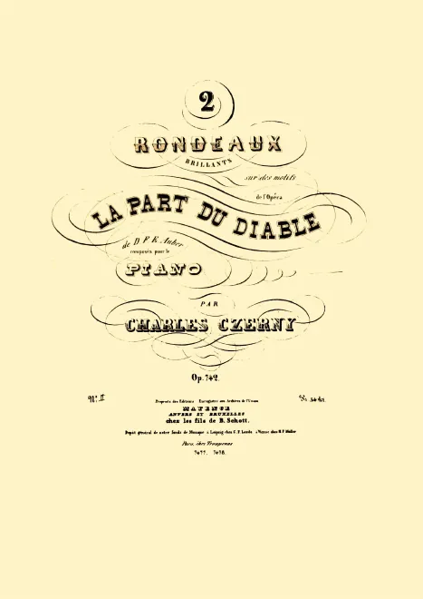 First page of 2 Rondeaux brillants sur des motifs de l'Opéra 'La Part du Diable', de D.F.E. Auber
