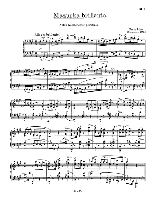 First page of Mazurka brillante