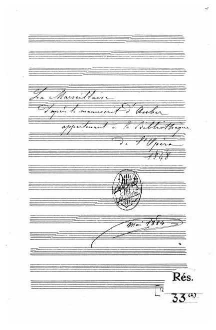 First page of La Marseillaise