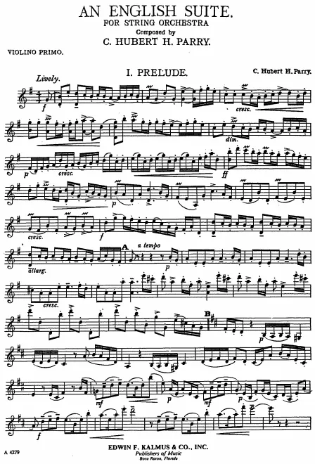 First page of An English Suite