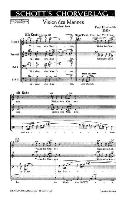 First page of Vision des Mannes