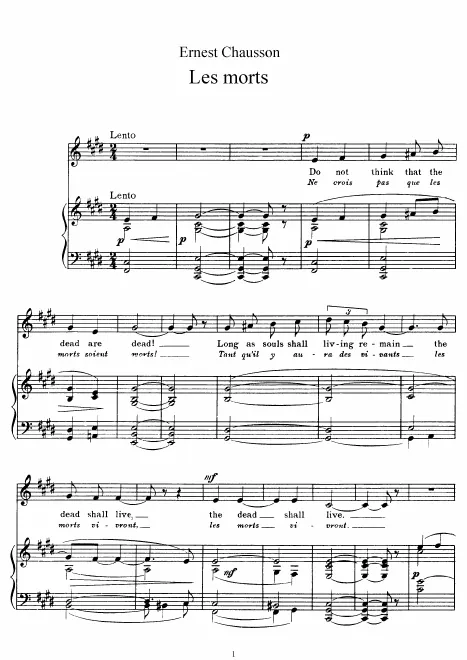 First page of Chansons de Miarka, Op.17