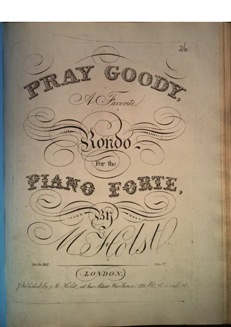 First page of Rondo on 'Pray Goody'