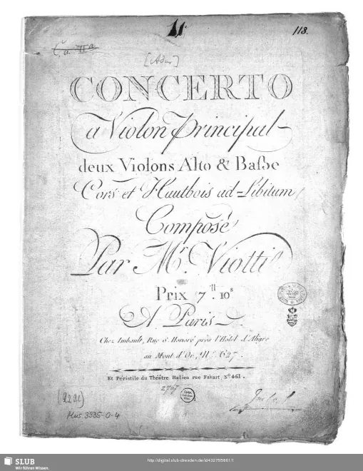 First page of Violin Concerto No.11