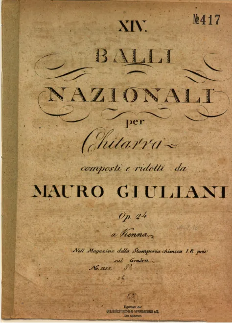 First page of 14 National Dances and 3 Marches
