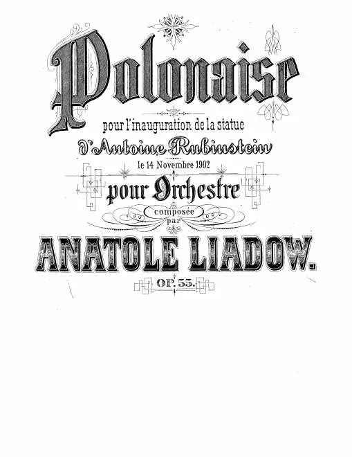 First page of Polonaise for Orchestra