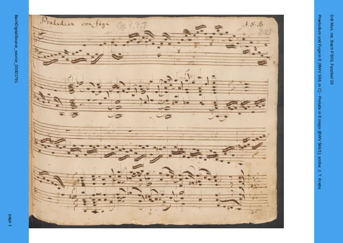 First page of Prelude and Fugue in C major