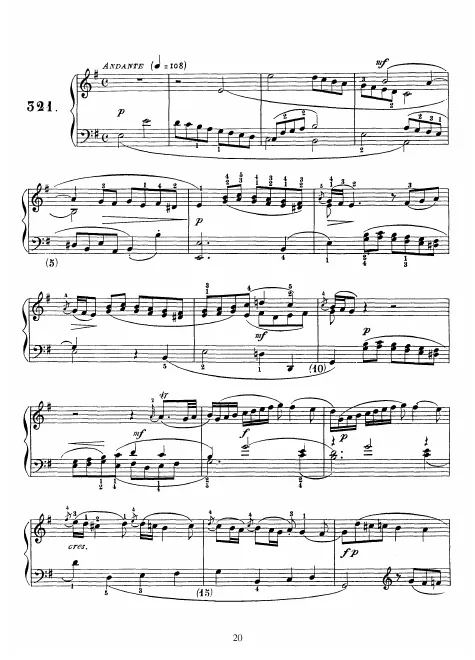 First page of Keyboard Sonata in E minor