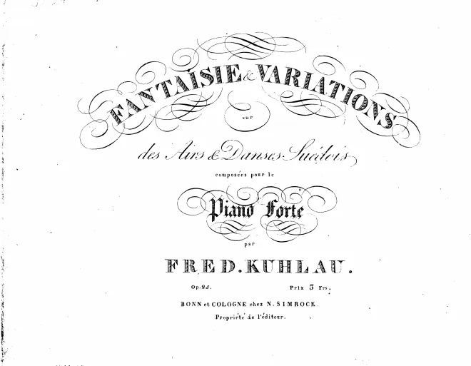 First page of Fantasy and Variations