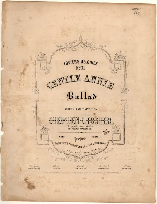 First page of Gentle Annie
