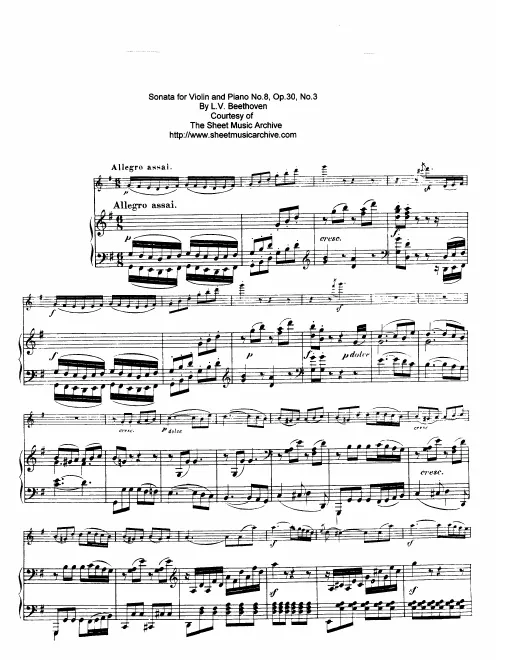 First page of Violin Sonata No.8 in G major