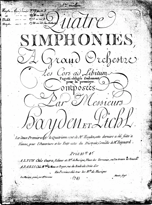 First page of Symphony No.66 in B-flat major
