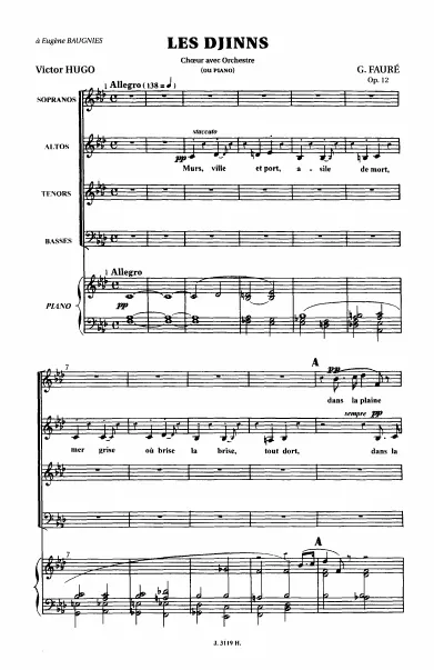 First page of Les Djinns